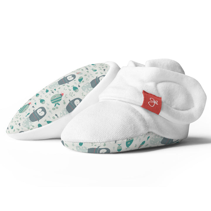 GoumiKids booties for baby in Blue Waddles