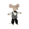 Maileg Big Sibling Waiter Mouse Children's Pretend Play Doll Toys black and white outfit
