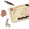 Wooden Puzzle by Wee Gallery with Safari Animals wooden