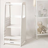  Dadada White Toddler Tower Children's Nursery Furniture placed with decor