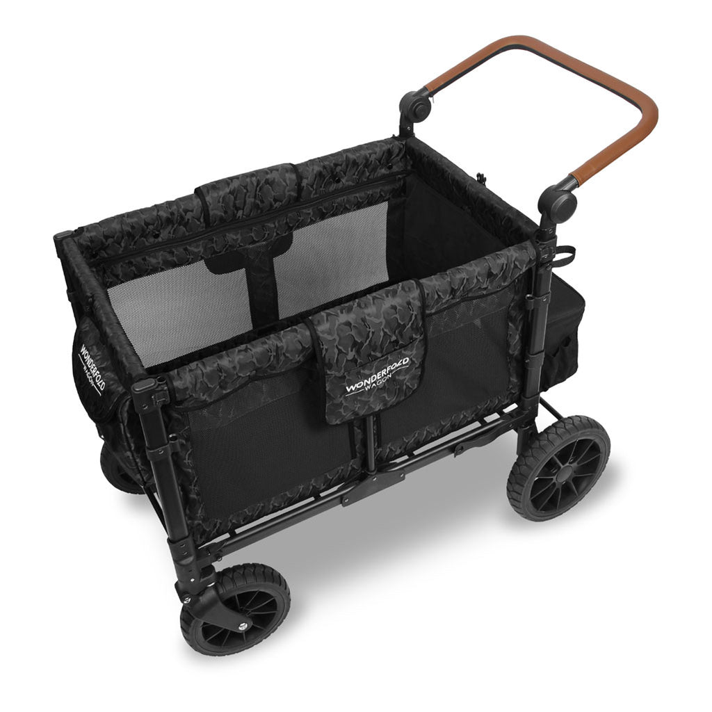 luxe wonderfold wagon stroller in elite black